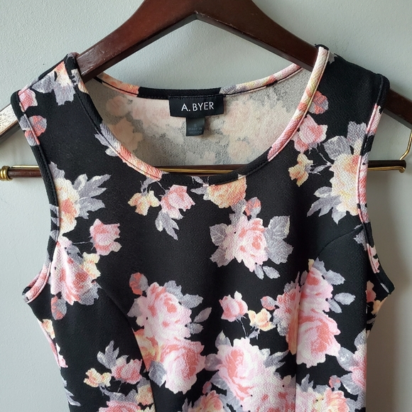 A. Byer Stretchy Flare Peplum Blouse - Picture 4 of 16